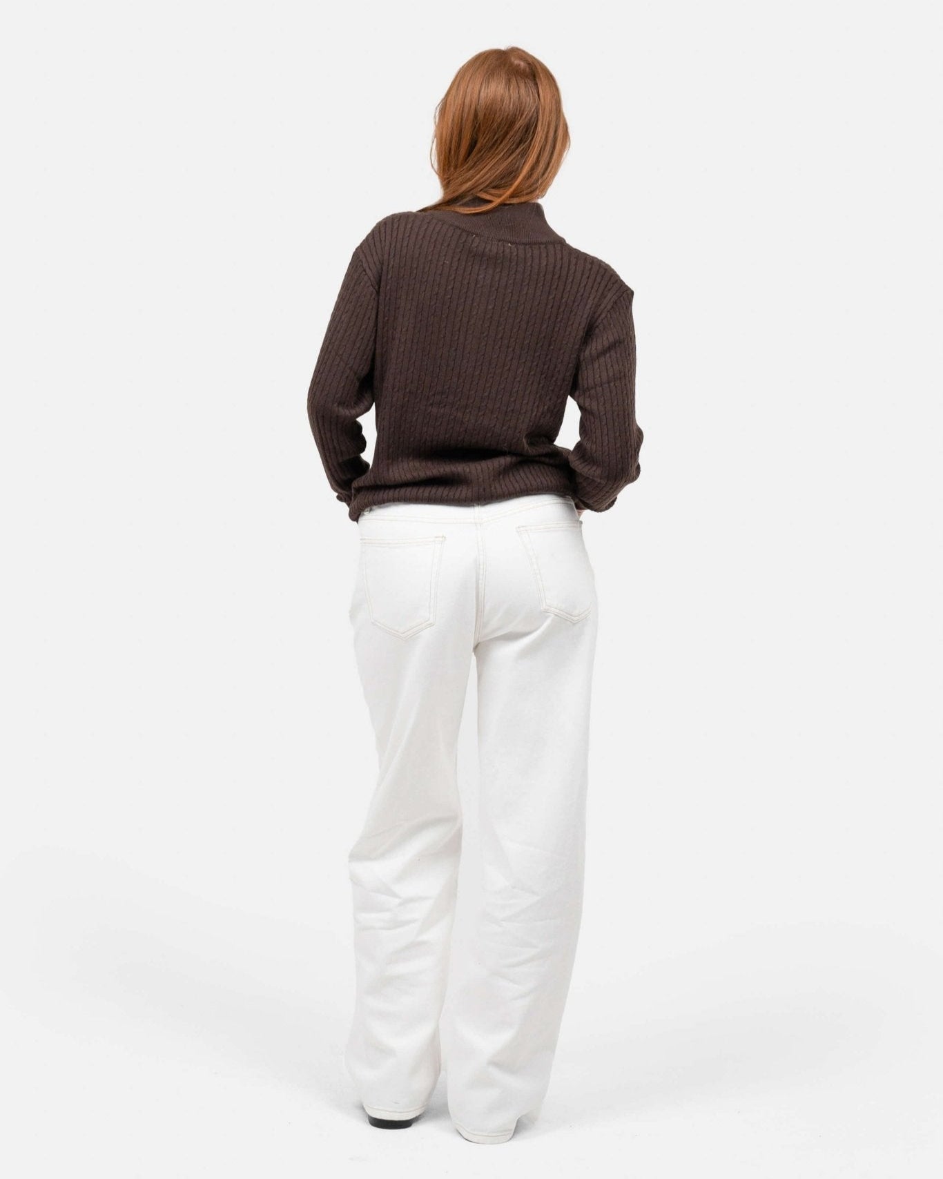 Half Zip Strik Brun | Skagen - clothing.dk